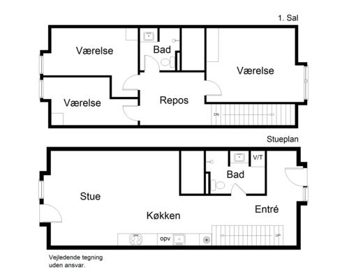4 værelses lejlighed i København S