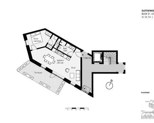 Attraktiv 2-vær. stuelejlighed på hele 72 m2. Privat terrasse, gulvvarme og alt i hårde hvidevarer. Mulighed for at leje p plads i kælderen