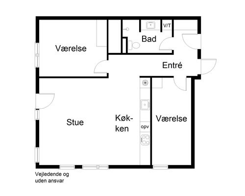 4 værelses lejlighed i København S