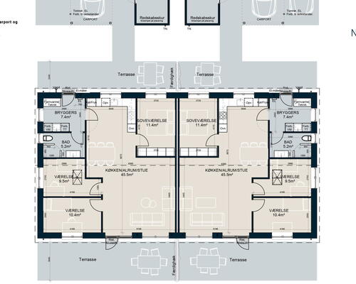 4 værelses hus i Bredsten