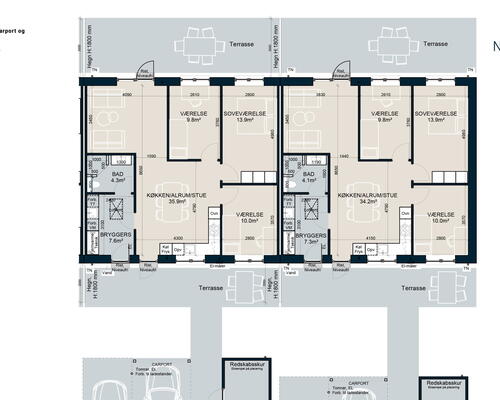 4 værelses hus i Bredsten