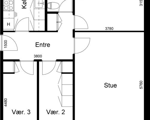 4 værelses lejlighed i Viborg