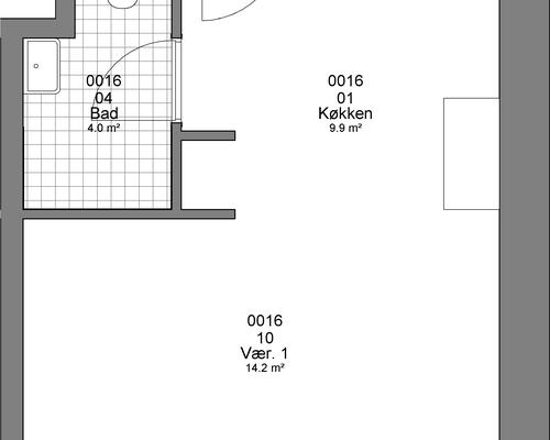1 værelses lejlighed i Haderslev