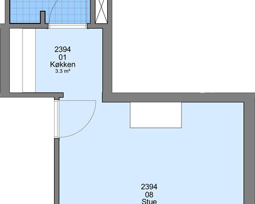 1 værelses lejlighed i Frederikshavn