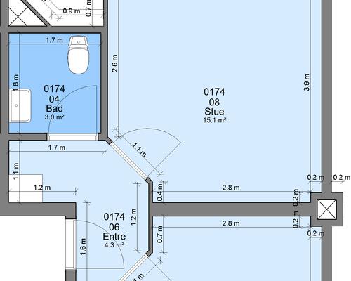 2 værelses lejlighed i Randers NV
