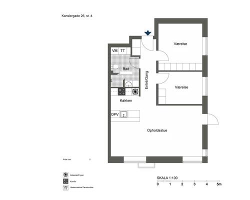 3 værelses lejlighed i Odense C