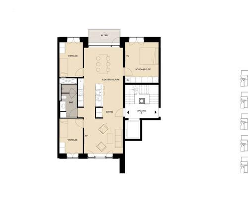 4 værelses lejlighed i København SV