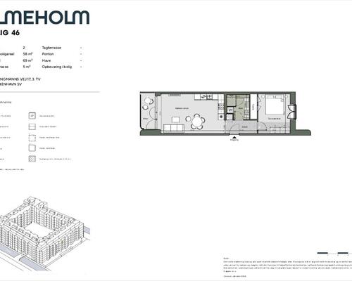 2 værelses lejlighed i København SV