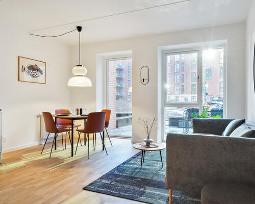 Nyopført 3-værelses townhouse i to plan i Brokvarteret