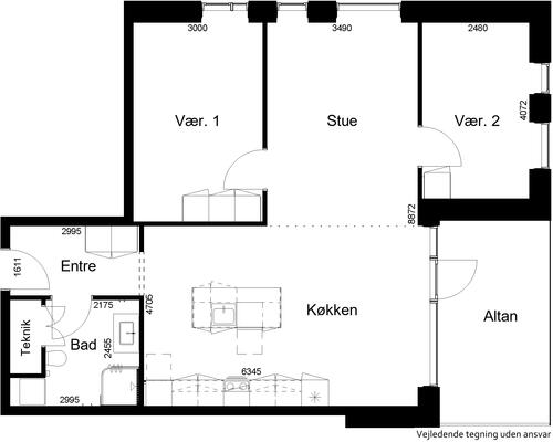 3 værelses lejlighed i Videbæk