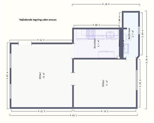 2 værelses lejlighed i Aalborg