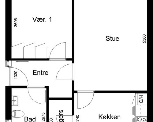 2 værelses hus i Hvide Sande