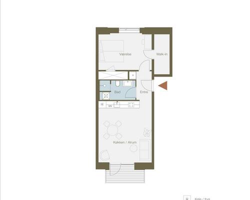 2 værelses lejlighed i København Ø