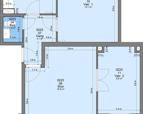 2 værelses lejlighed i Randers NØ