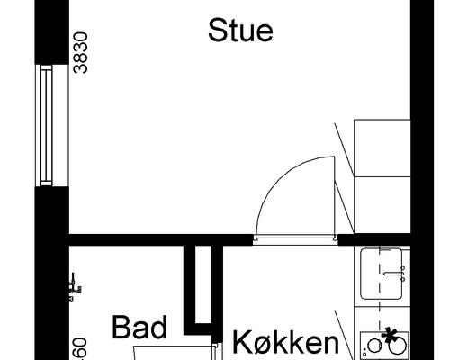 1 værelses lejlighed i Viborg