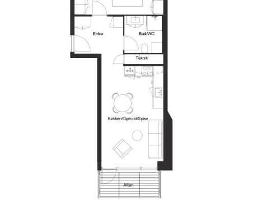 2 værelses lejlighed i Odense C