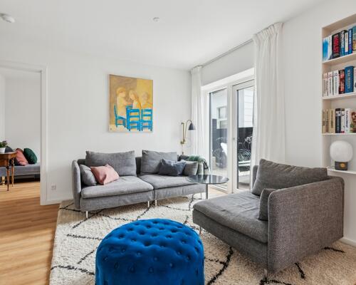 Flot nyere lejlighed med have/terrasse centralt i Bagsværd