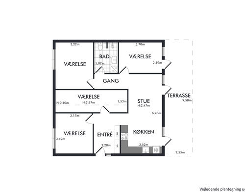 Flot nyere lejlighed med have/terrasse centralt i Bagsværd