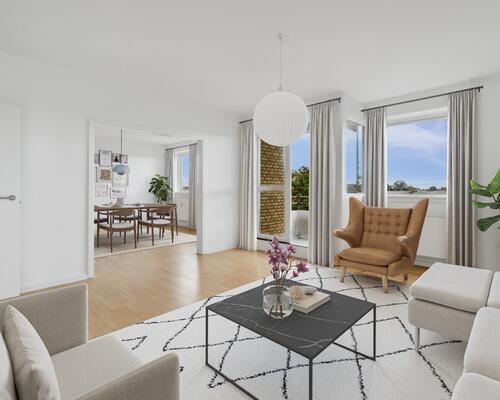 3-værelses med to store stuer og fri udsigt til Frederiksborg Slot