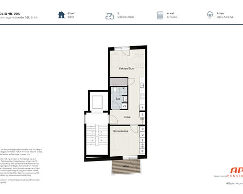 2 værelses lejlighed i Odense C