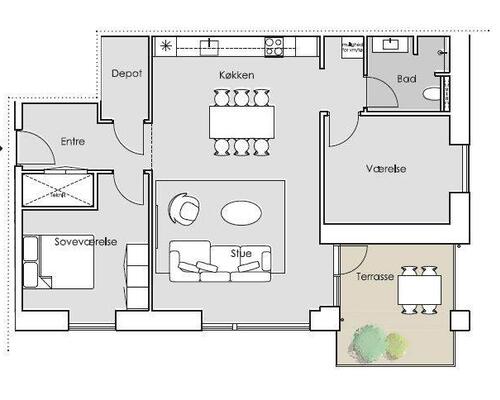 3 værelses lejlighed i Silkeborg