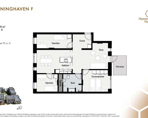 4 værelses lejlighed i Tilst