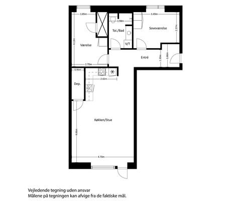 3 værelses lejlighed i Slagelse