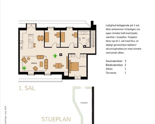 4 værelses lejlighed i Nivå