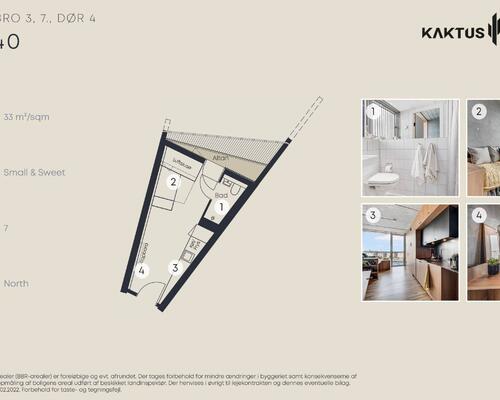 1 værelses lejlighed i København V