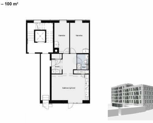 Lys 3 værelses midt i Lyngby!