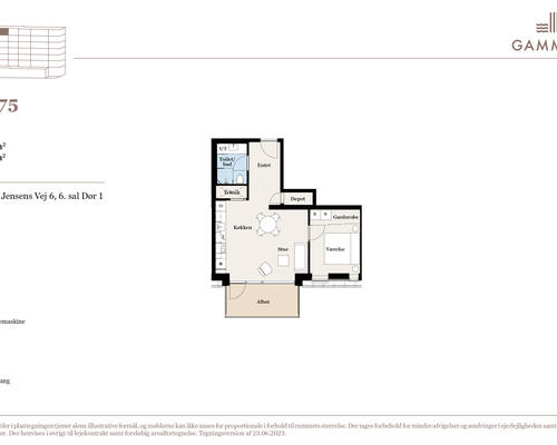 2-værelses med stor altan