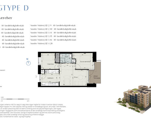 3 værelses lejlighed i Køge