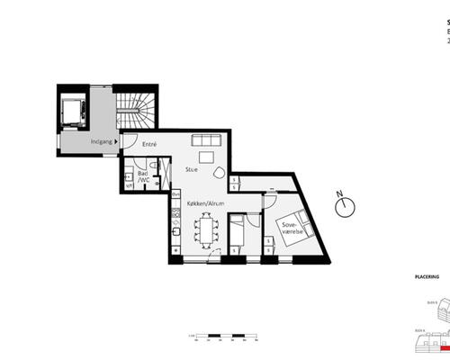 Lys 3 værelses bolig orienteret mod dagssolen. Mange m2 for pengene! Flot udsigt til natur. Fransk altan.