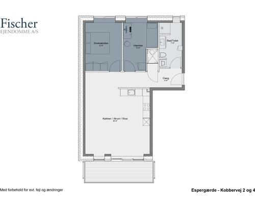 3 værelses lejlighed i Espergærde