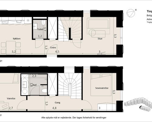 Charmerende 4-værelses duplex lejlighed med gavlplacering i Tingbjerg