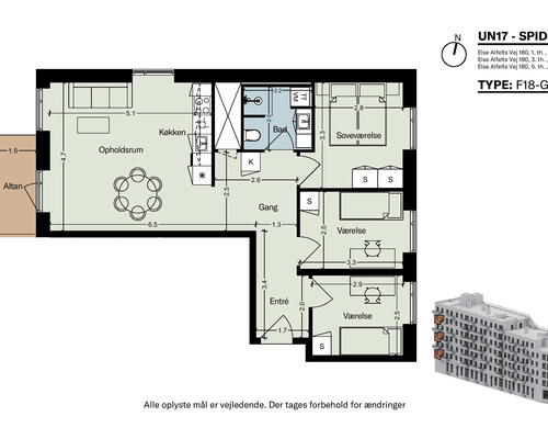 UN17 Spidsen - 4 vær. familiebolig eller delevenlig bolig med fantastisk udsigt til Kalvebod Fælled
