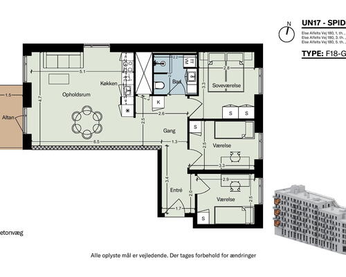 UN17 Spidsen - 4 vær. familiebolig eller delevenlig bolig med fantastisk udsigt til Kalvebod Fælled