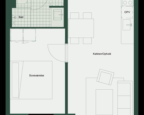 2 værelses lejlighed i Odense V