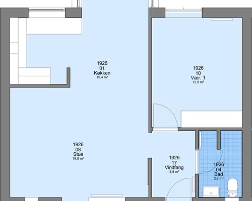 2 værelses hus i Frederikshavn