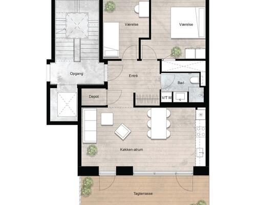 3 værelses lejlighed i Roskilde