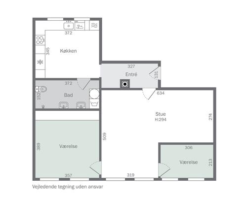 1 værelses lejlighed i Korsør