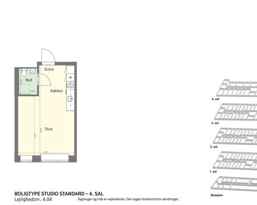 Studio med albuerum og byens puls tæt på