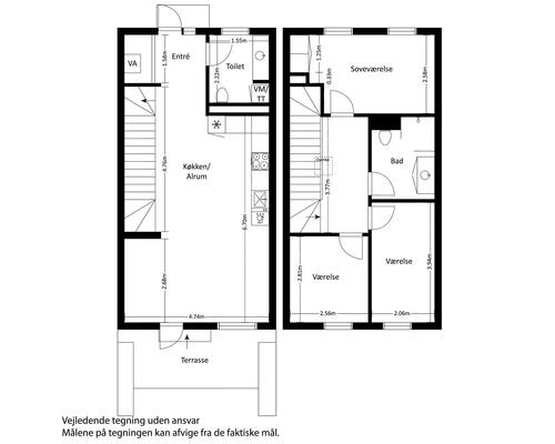 4 værelses hus i Borup