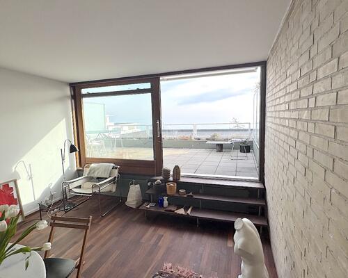 Skøn lejlighed, med terrasse, ved Bellevue Strand