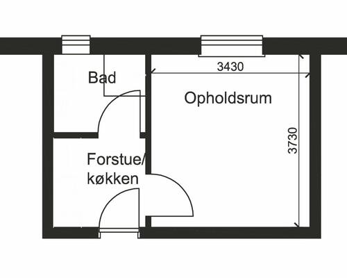 1 værelses lejlighed i Viborg