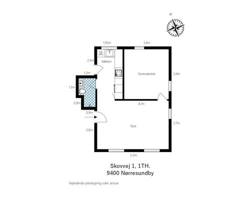 2 værelses lejlighed i Nørresundby