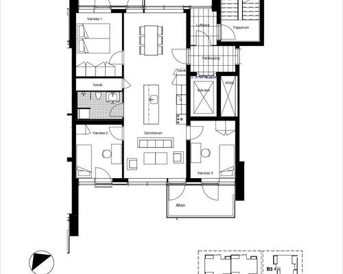 4 værelses lejlighed i Århus C