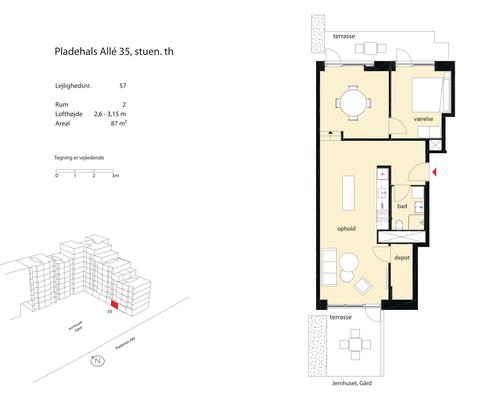 2 værelses lejlighed i København SV