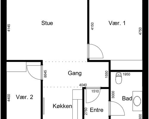 3 værelses hus i Spøttrup