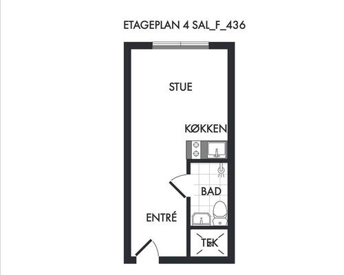 1 værelses lejlighed i Frederiksberg